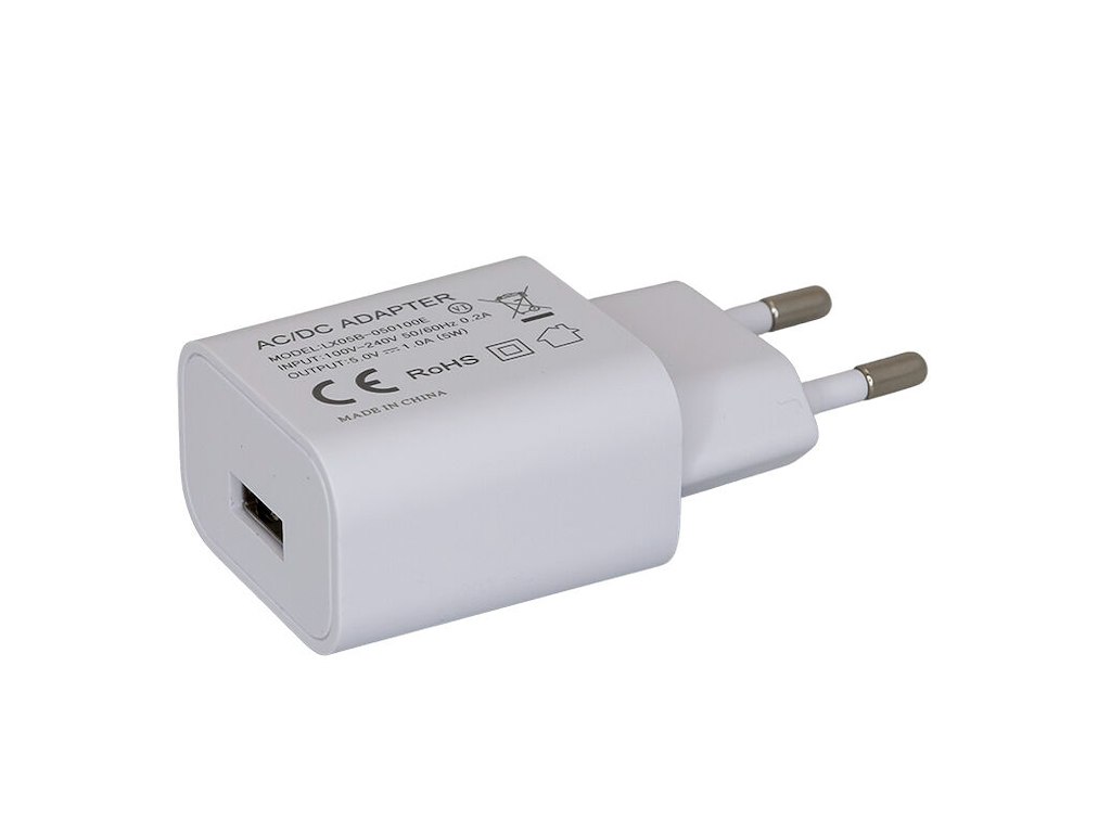 USB adapter 4x3x8cm plast passer til Cozzy serien hvid