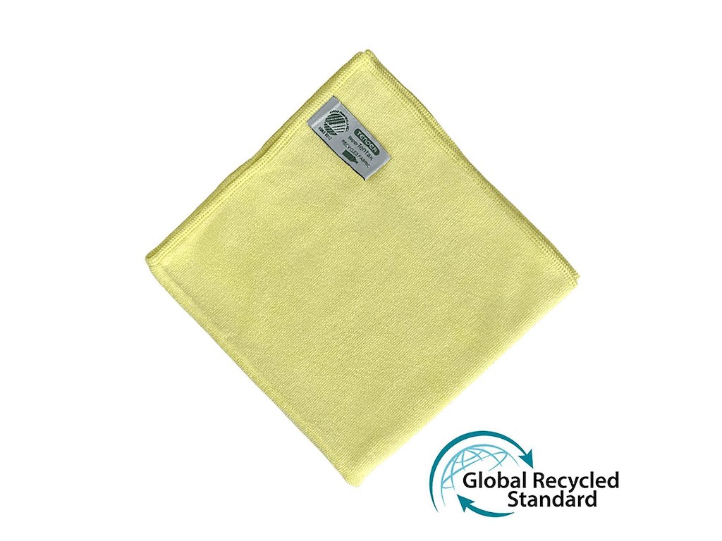 Microfiberklud Super Tentax 40x40cm Svanemærket Gul 70% genanvendt