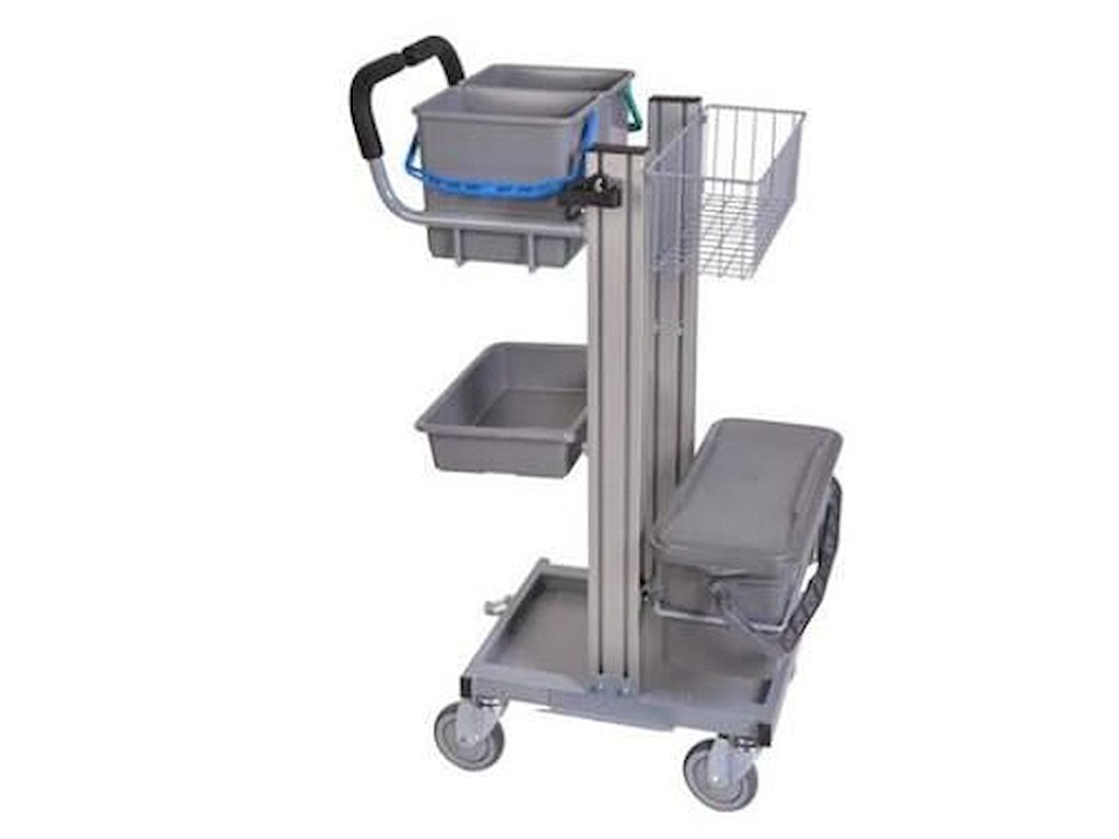 Rengøringsvogn Exclusive til Forfugtede mopper med 2 stk 6 ltr spande