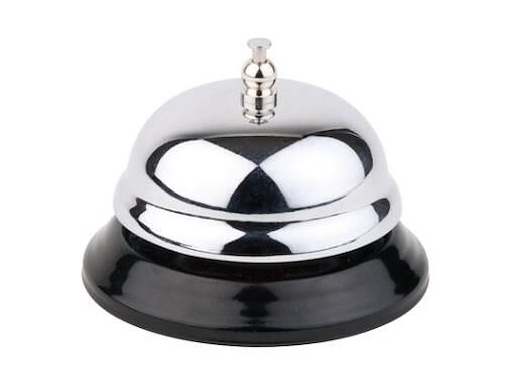 Bordklokke Ø85x60 mm Sort fod Rustfri stål