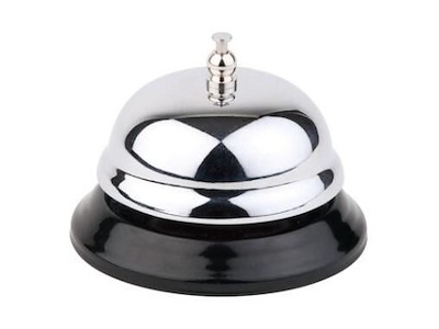 Bordklokke Ø85x60 mm Sort fod Rustfri stål