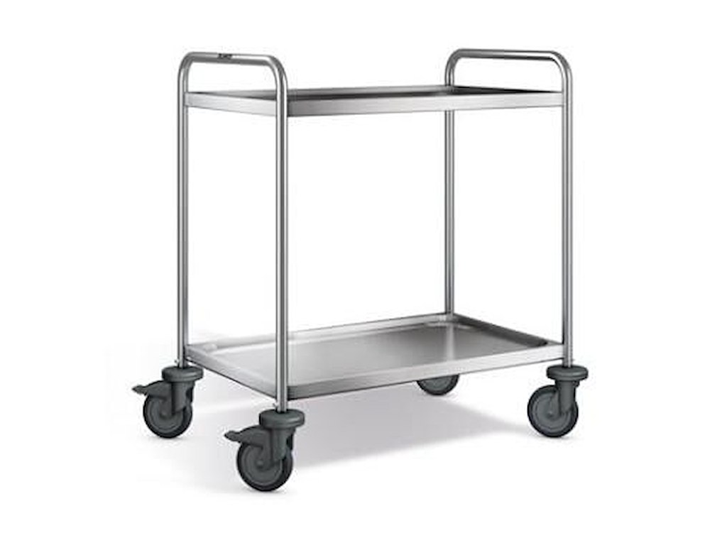 Rullebord 90x60x95 cm 2 hylder Rustfri stål
