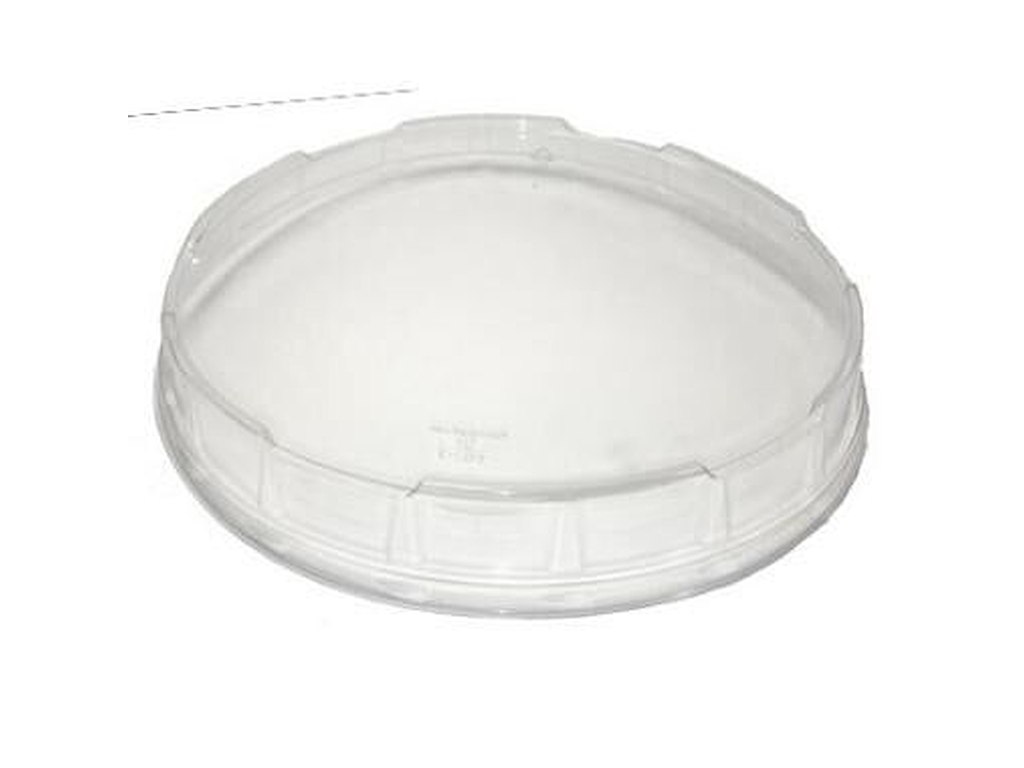 Plastlåg K 5321-2 Ø330 x 43 mm Høj model APET Klar til Pizza/Tapas bakker