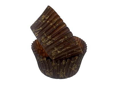 Kagekapsel nr 9 Ø45x22 mm Brun/Guld