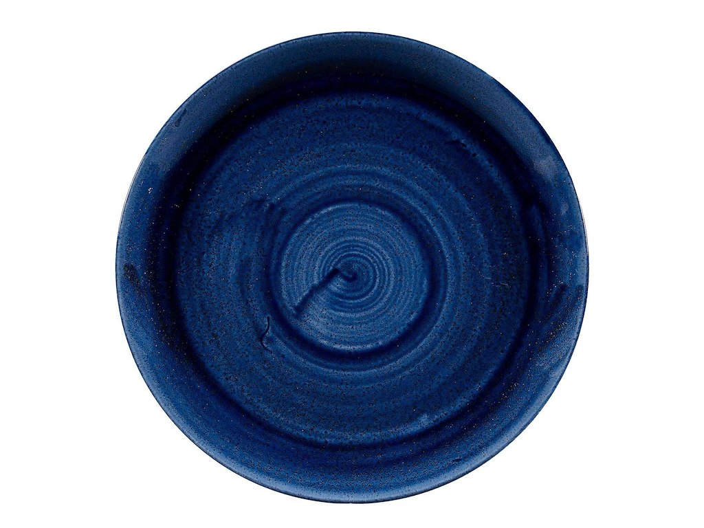 Tallerken Coupe Stonecast Patina Ø28.8 cm Porcelæn Koboltblå