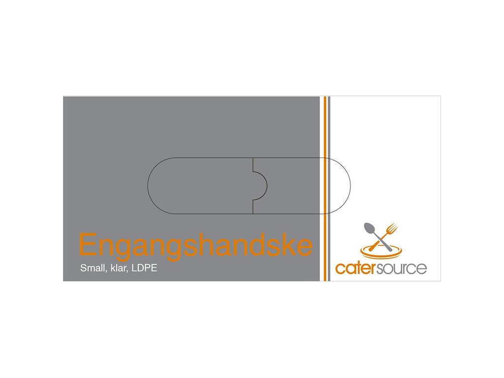 Handske Engangs Catersource str S 240x120x63 mm i boks LDPE