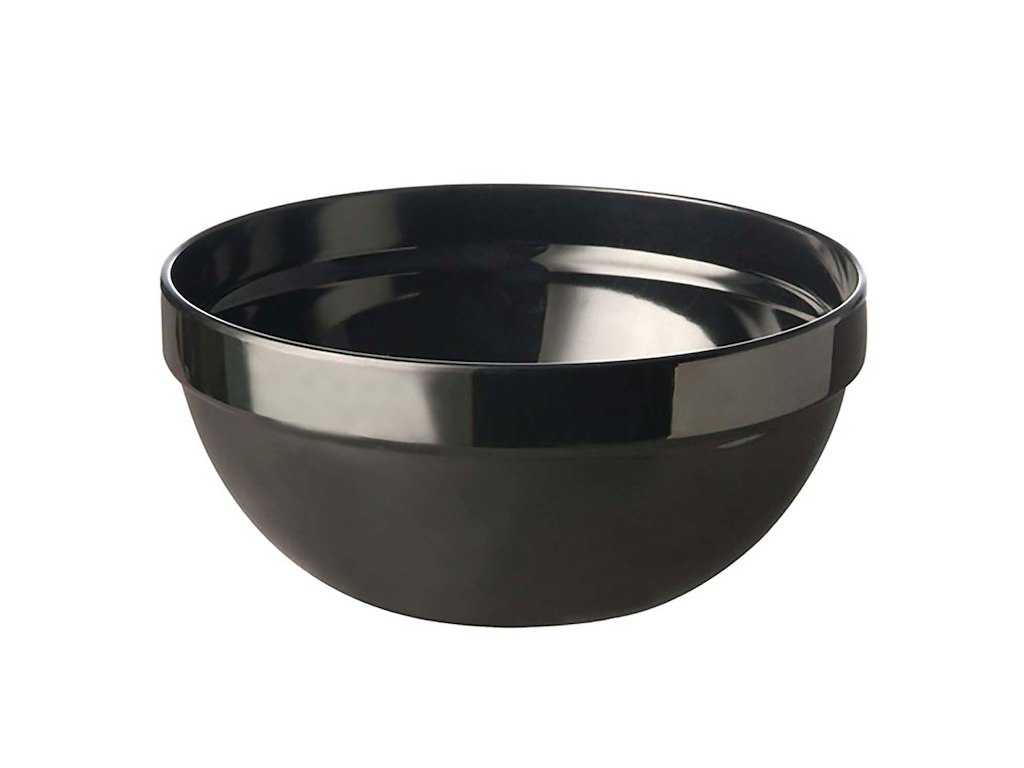 Skål 1.8 ltr Ø20x9.2 cm Melamin Sort