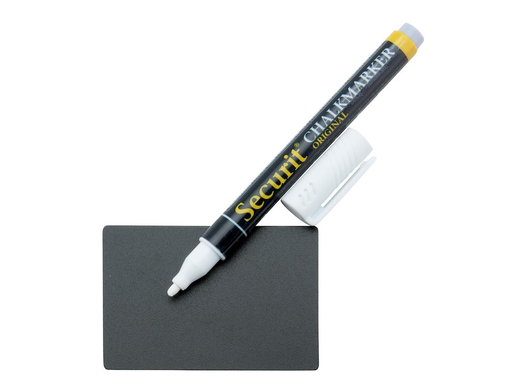 Skilt Securit Pris A8 med Hvid tuschpen