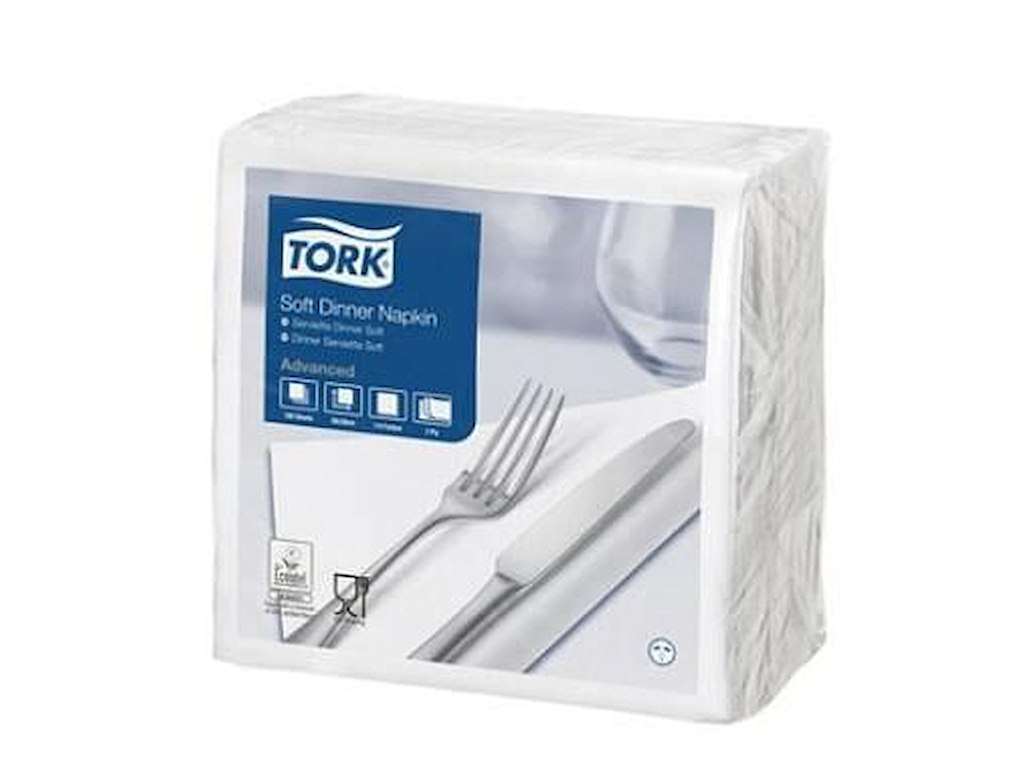 Serviet Tork 39x39cm 3-lag Hvid