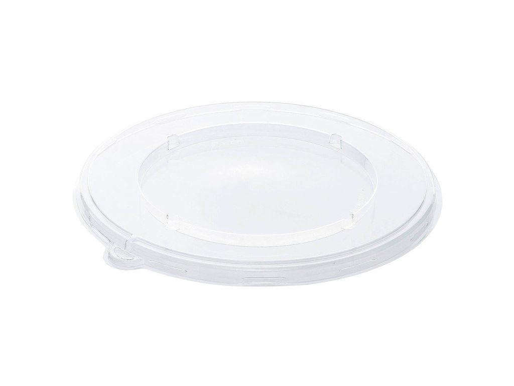 Låg fladt Ø209 x10 mm rpet til Bagasse bakke 1000 ml