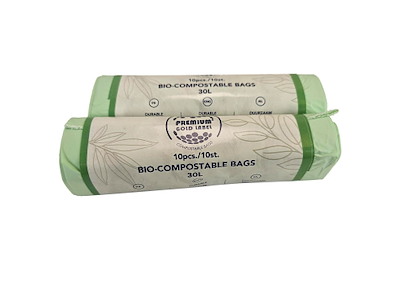 Spandepose 30liter B500xL600 mm 15my PLA bionedbrydelig Standard Grøn