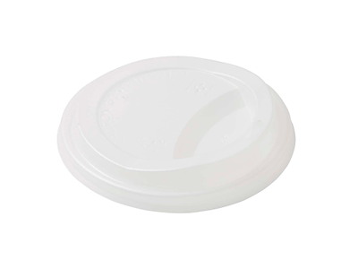 Drikkelåg CPLA Ø90xH17mm Til Kaffebæger Hvid