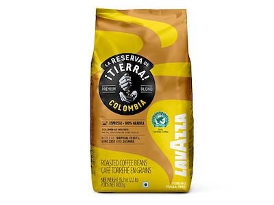 Kaffe Lavazza Colombia Espresso 1kg Rainforrest Alliance hele bønner