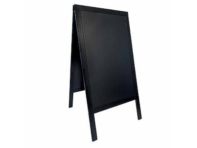 Gadeskilt Securit 120x69 cm Sort ramme