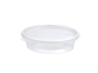 Salatbakke Clearshow 150 ml 150x112x31 mm oval Hængslet låg RPET Klar, 900 stk