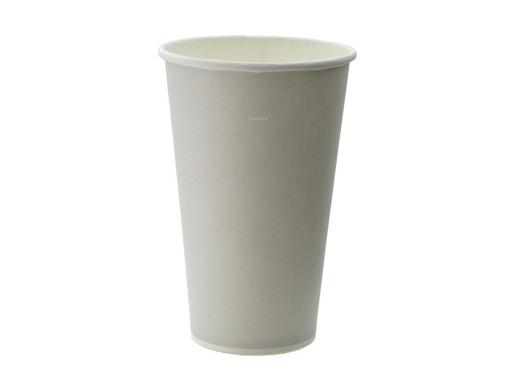 Kaffebæger Pap Ø90xH135cm 40cl 16oz Svanemærket Single Wall Hvid Catersource
