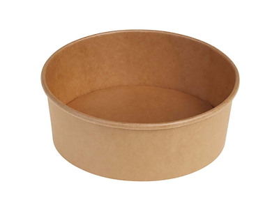 Salatskål Eco-Line Naturesse Rund 1200ml Ø185xH66mm Pap/PLA Brun