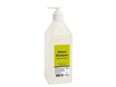 Shampoo Plum Nature 600ml Svanemærket med Pumpe uden Parfume