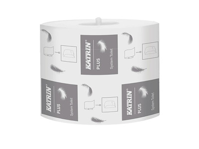 Toiletpapir Katrin Plus System L85.5mxB10cm 2-lag Hvid Nyfiber