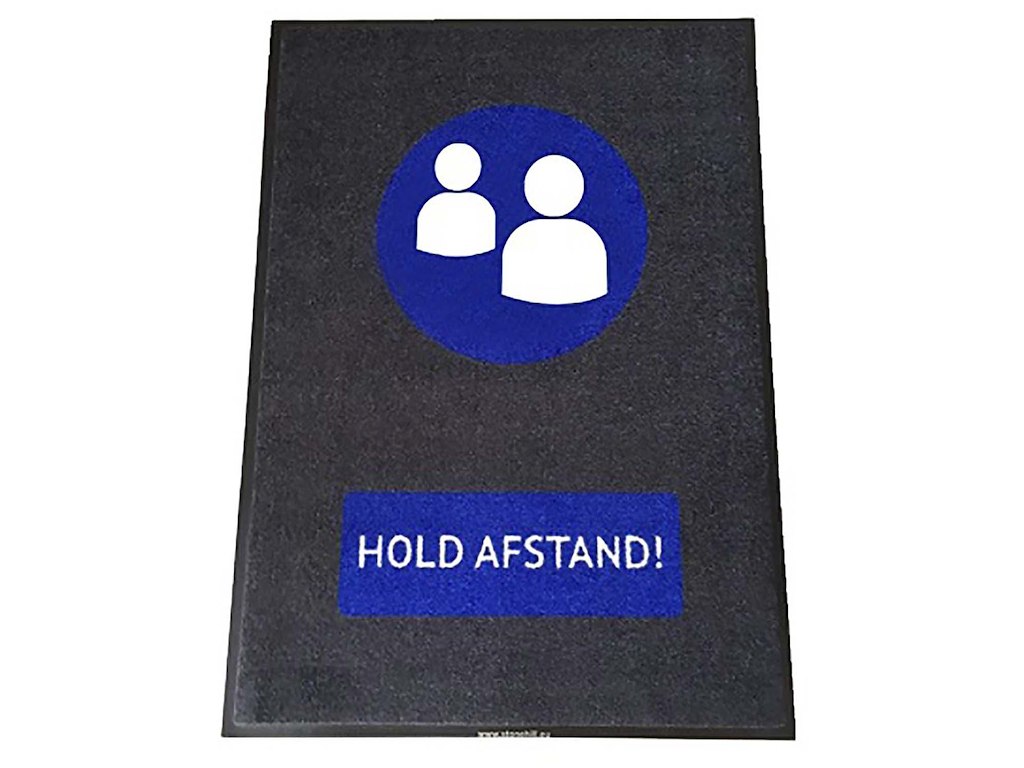 Måtte 90x150 cm med HOLD AFSTAND
