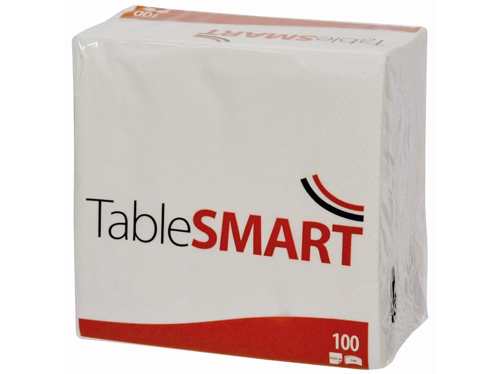 Serviet TableSMART 33x33 cm 2-lag hvid
