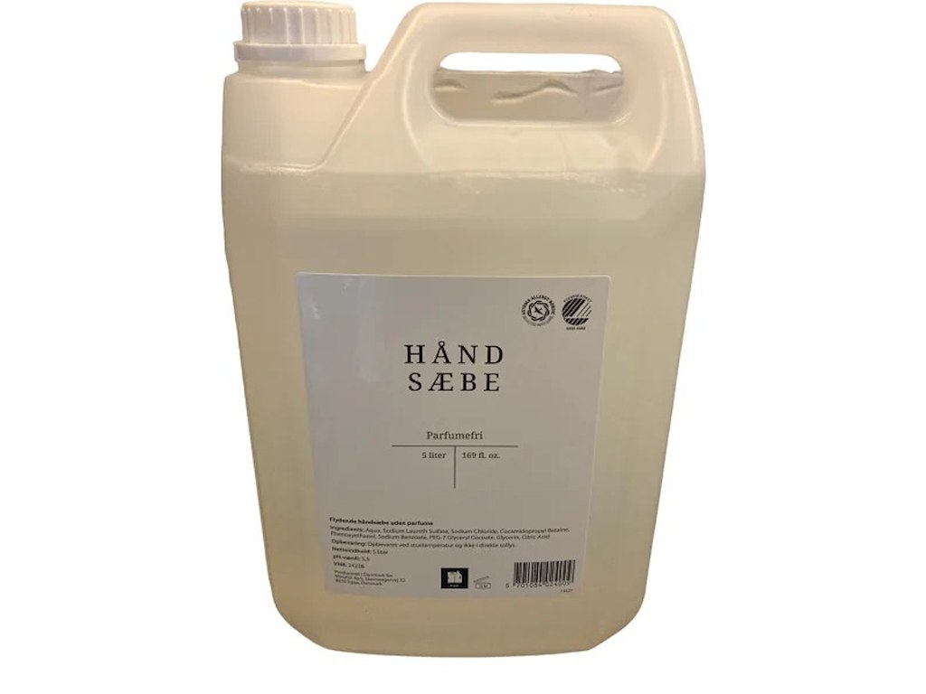 H?nds?be uden parfume, svanem?rket (5 L)