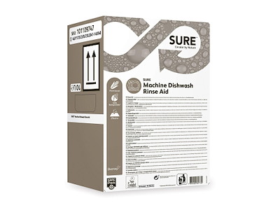 Maskinopvask Afspænding Sure Machine Dishwash Rinse Aid Safepack 10ltr Ecolabel