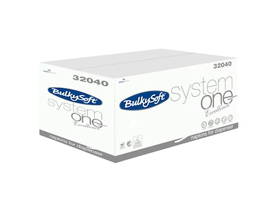 Serviet BulkySoft L210xB160mm 2-lag Interfold Til ONE System Dispenser Hvid / N4