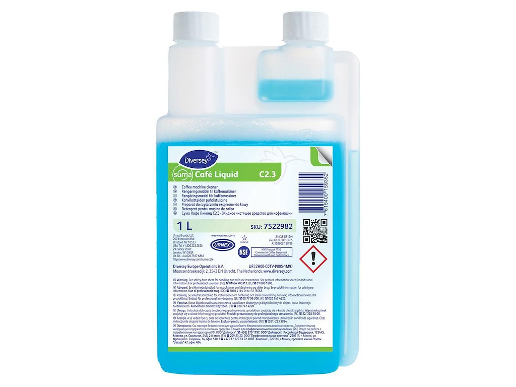 Rensemiddel Flydende Suma Café Liquid C2.3 til kaffeautomat u/Klor m/Farve 1 ltr