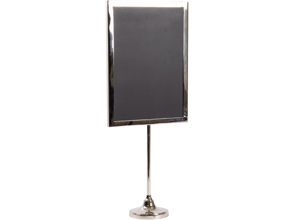 Menukortholder med tavle A4 22x54cm. Krom