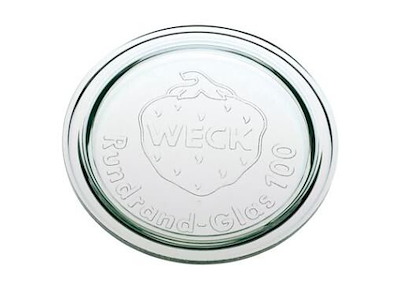 Låg Weck Ø10.8 cm til Patentglas. Glas