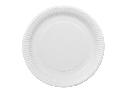 Paptallerken Ø23xH1cm Hvid