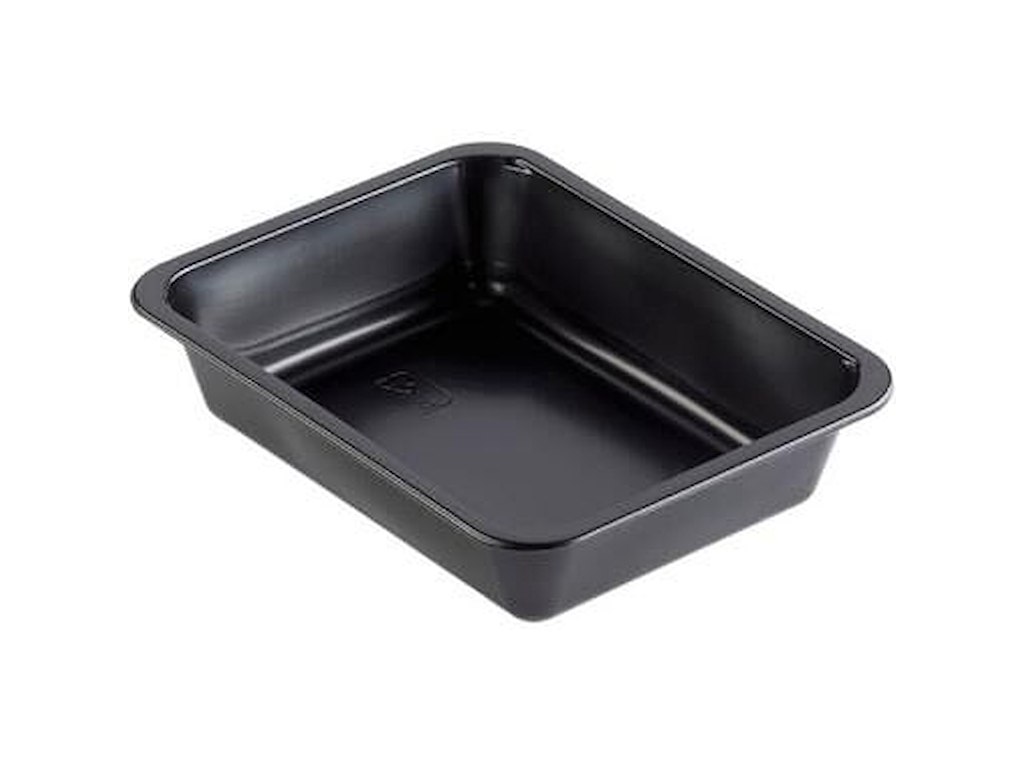 Bakke 1-rum 227x178x50 mm Rektangulær PP Sort