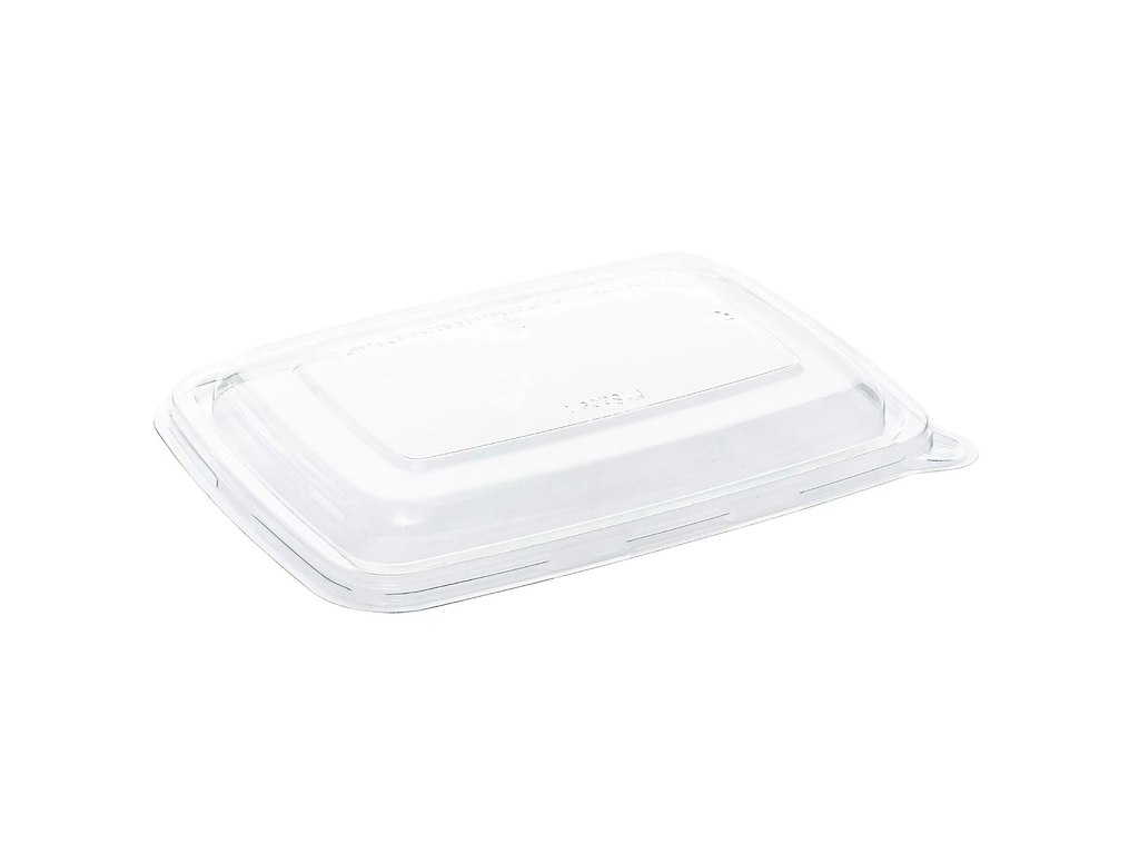 Plastlåg L229xB165xH29mm RPET Klar til salatskåle 230x160 mm bagasse