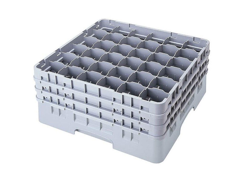 Opvaskekurv Cambro L50xB50xH14.3cm 36-rum Plast Grå