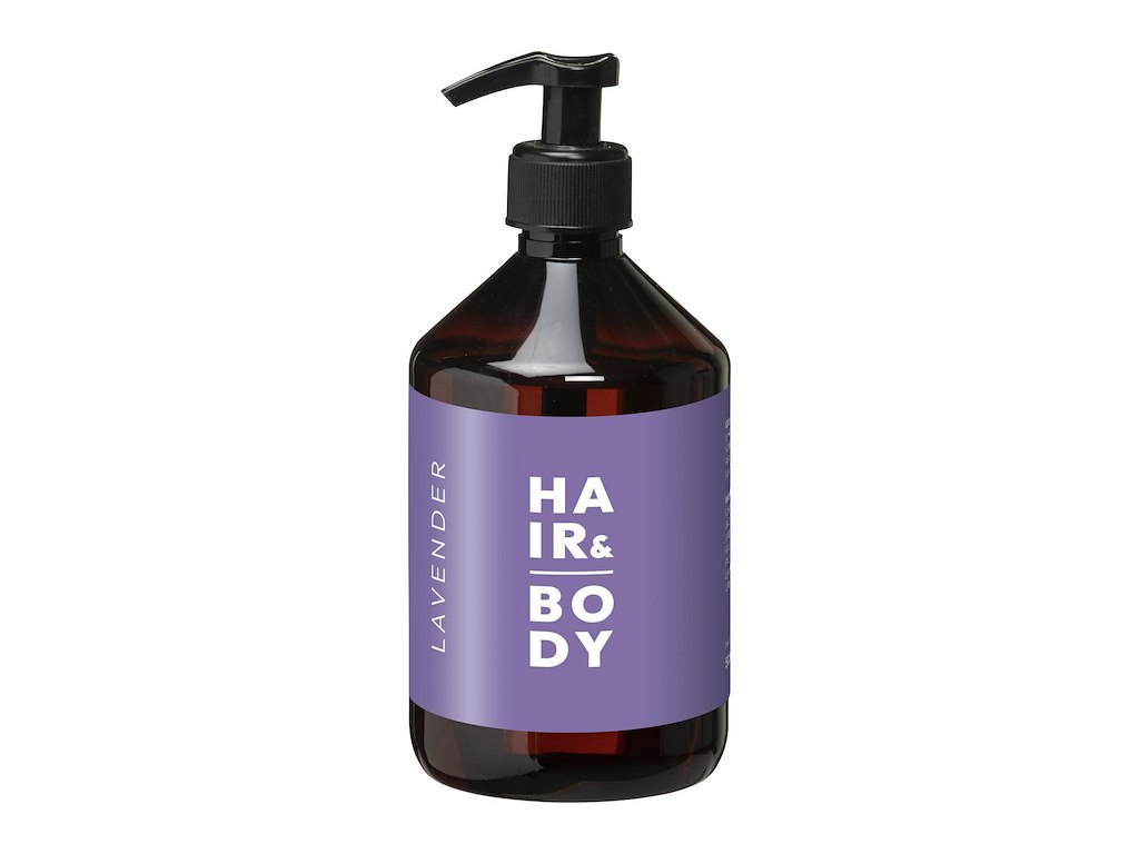 Badesæbe Gel Lavender Hair & Body 500ml Med Pumpe/Parfume Uden Parabener