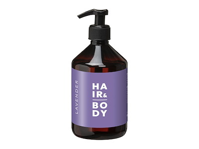 Badesæbe Gel Lavender Hair & Body 500ml Med Pumpe/Parfume Uden Parabener