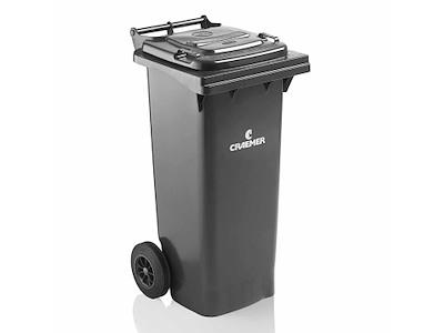 Affaldscontainer 80 ltr 2-hjulet Antracitgrå