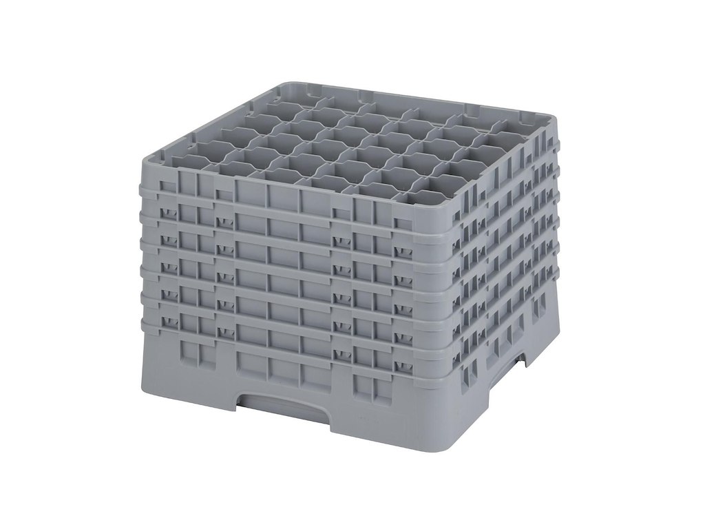 Opvaskekurv Cambro 25 rum L50xB50cm plast grå til glas