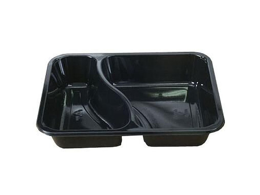 Bakke 2 rum 2227-2F CPET sort 227x178x43 mm