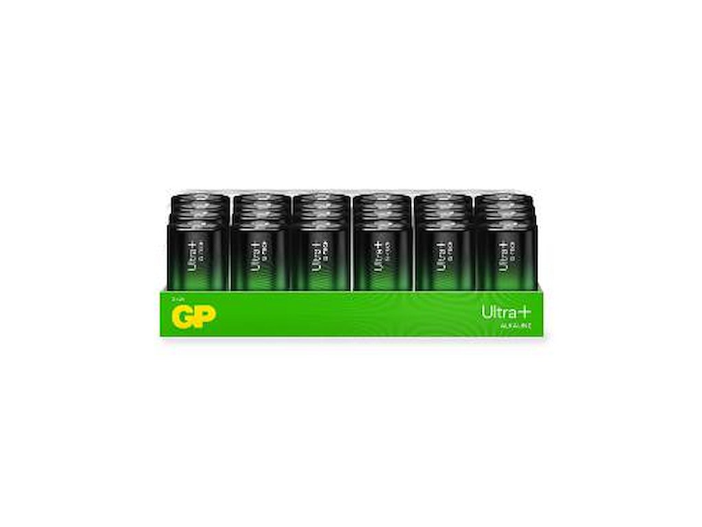 Batteri GP Ultra Plus Alkaline D 13AUP/LR20 Bulk 24 stk Svanemærket
