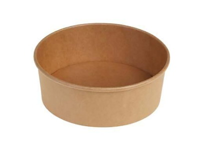 Salatskål Rund 750 ml Ø150x58 mm PE-belagt Brun