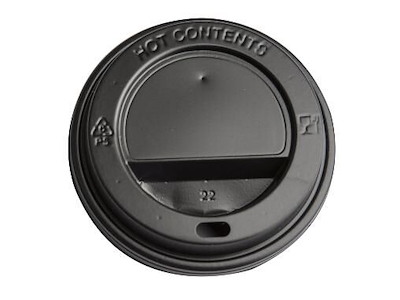 Drikkelåg Plast Ø80xH20mm Til Kaffebæger Sort Catersource