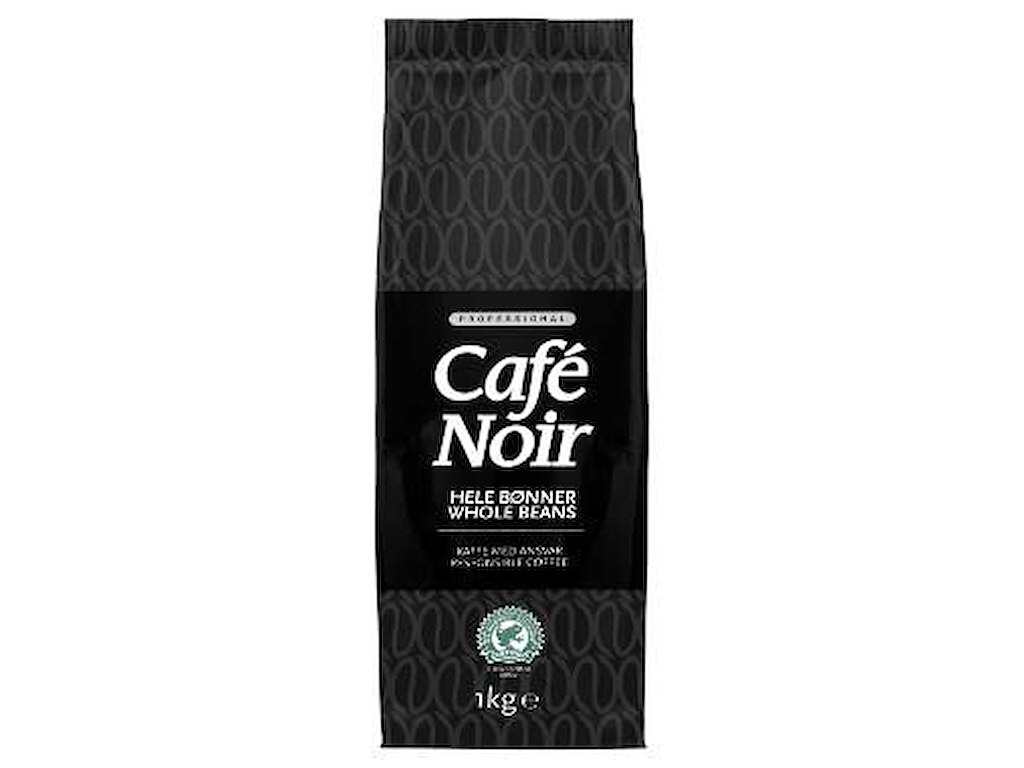 Kaffe Cafe Noir UTZ 1kg Rainforrest Alliance hele bønner, 8 poser
