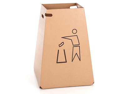 Affaldsstativ DropBucket med bund Pap til 100 ltr sæk