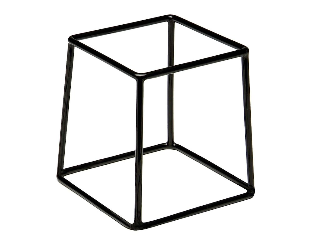 Buffetstander MULTI 18x18x18 cm Gummibelagt Metal Sort