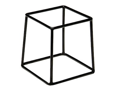 Buffetstander MULTI 18x18x18 cm Gummibelagt Metal Sort