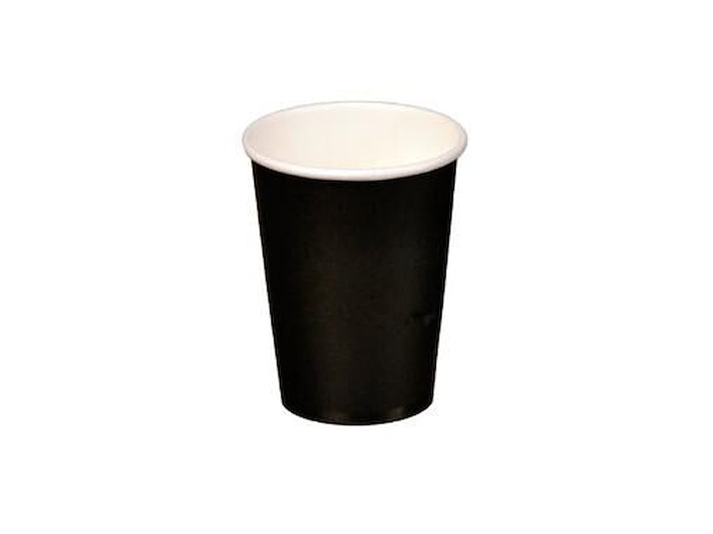 Kaffebæger Pap Ø90xH135mm 40cl 16oz Single Wall Sort