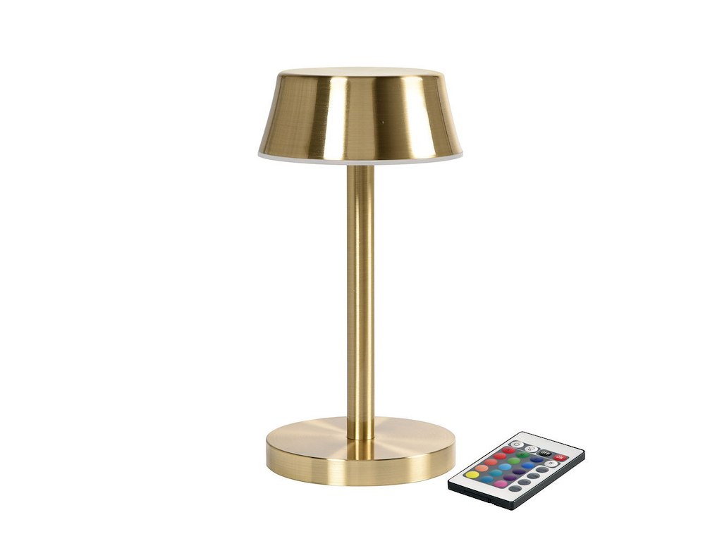 Lampe LED Nour Midi Ø10xH20cm Med Fjernbetjening Guld