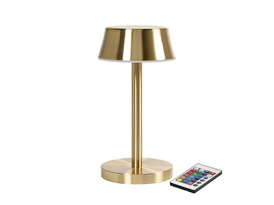 Lampe LED Nour Midi Ø10xH20cm Med Fjernbetjening Guld